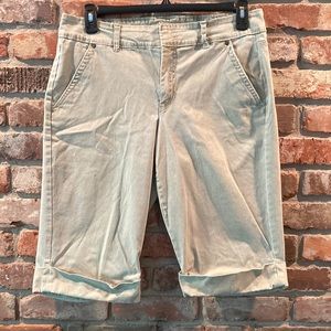 JEANSTAR   Ribbed Jean Capri Shorts 14